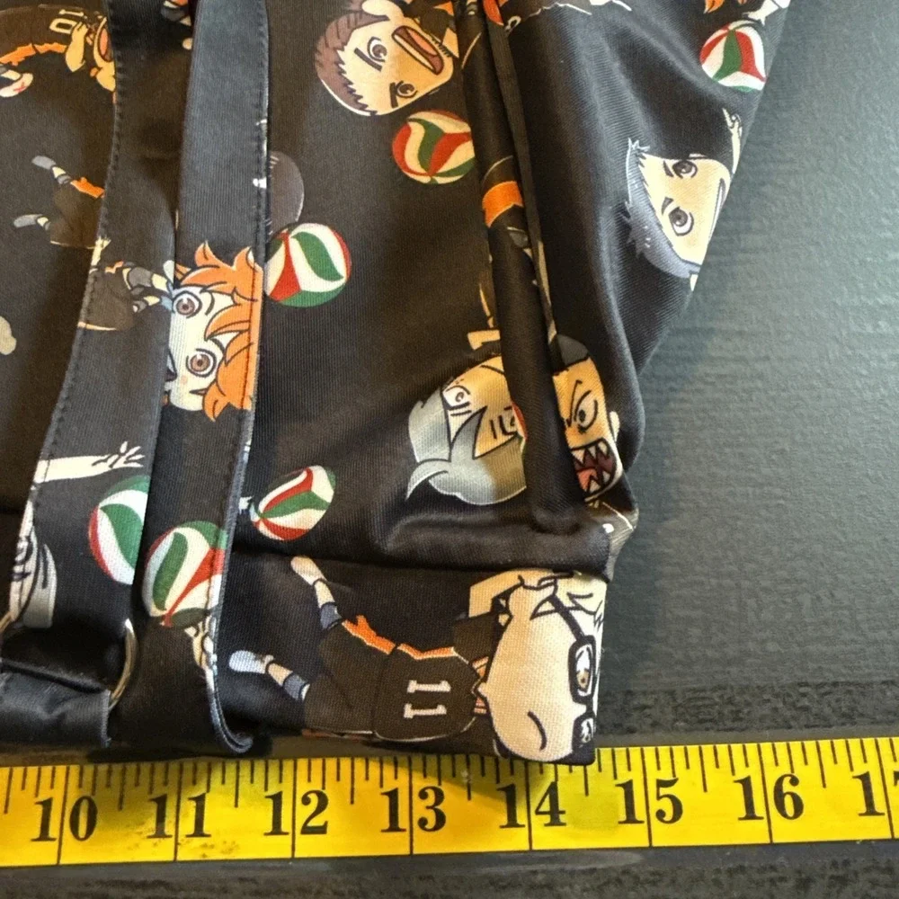 Hot Topic Haikyu Chibi Characters Suspender Skirt Womens L Black Hipster Anime - Picture 9 of 11